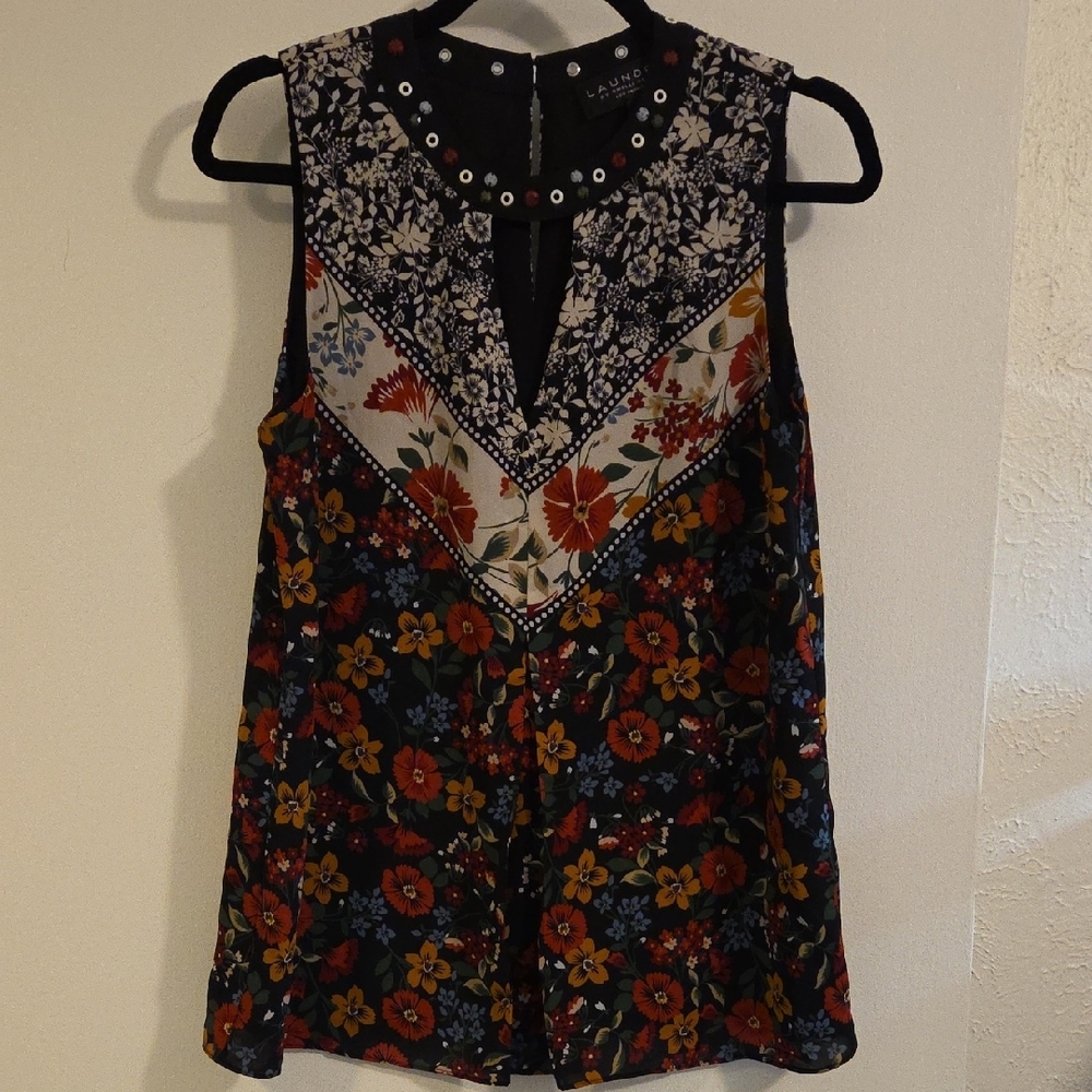 Laundry By Shelli Segal Floral Sleeveless Top